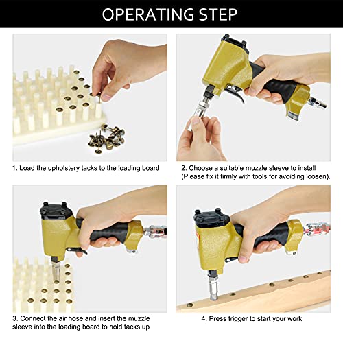 1170 Pneumatic Upholstery Tacks Gun, Diameter 7/16'' (11.70 mm
