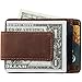 Money Clip Minimalist Front Pocket Wallet Magnetic RFID Genuine Leather Slim Wallet Credit Card Holder for Men Women by Mcdull