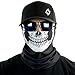 Hoo-Rag - Moisture Wicking Polyester Microfiber Multi-Functional Face Mask & Neck Cover - UPF 30 - Skeleton Skull