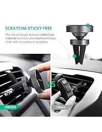 Ugreen magnético teléfono soporte de coche, universal, para rejilla de ventilación soporte magnético para Smartphone, iPhone 6, Samsung Galaxy teléfono celular, Mini Tablets y más, Negro