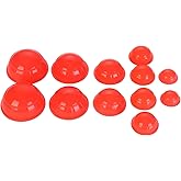 Qixivcom 12 Piece Cupping Set Vacuum Cupping Therapy Set Stronger Suction for Myofascial Massage, Muscle, Nerve, Joint Pain Relief Facial Body Massage, Pain Relief, Muscle Relaxation Joint Pain(Red