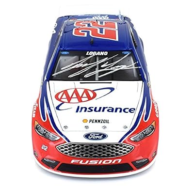 Autographed Joey Logano 2016 AAA 1:24 Scale Diecast Car Includes Certificate of Authenticity