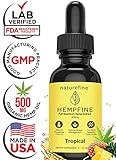 Hemp Oil for Anxiety & Pain Relief - Premium Stress Relief, Anti-Inflammatory & Joint Support, Perfectly Balanced Essential Fatty Acids, Full Spectrum Hemp Oil, Omega 3 & 6, (Organic Pineapple)