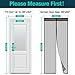 Magnetic Screen Door Mesh Curtain, Full Frame Velcro Fits Door Up To 36
