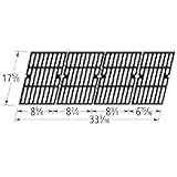 Music City Metals 69594 Gloss Cast Iron Cooking Grid Set Replacement For Gas Grill Model Brinkmann 810-9590-S