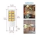BQHY G8 Bi-Pin LED Bulb 4 Watt T4 LED G8 30W Equivalent, 120V Warm White 3000K Halogen Replacement Light Bulb, Ceramic G8 Bi-pin Base Xenon JCD Type LED G8 for Under Counter Kitchen (Pack of 5)
