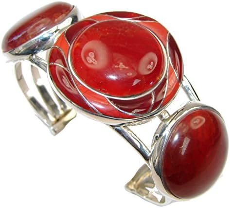 Mexican Fire Agate Women 925 Sterling Silver Bracelet - FREE GIFT BOX