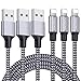 YUNSONG 3PACK (6FT) Lightning Cable Nylon Braided Charging Cord USB Cable Charger