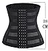 Women's waist trainer corset for weight loss long torso (S, Black-1)