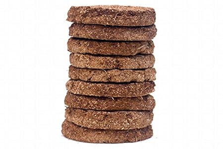 Navya Agriallied 24-Piece 130mm Cow Dung Round Cake(Brown)