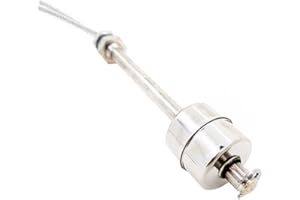 Elecall 5“Float Switch Stainless Steel Tank Water Level Sensor 110Volt Wire Length 12inch(ES12010 1 Floater)