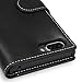 TETDED Premium Leather Case for BlackBerry KEY2 LE, Gerzat, Book Type (Nappa Black)