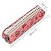 eBoot 7 Inch Flower Pattern Zipper Canvas Pen Pencil Case Stationery Pouch Bag Case Cosmetic Bags, Set of 5