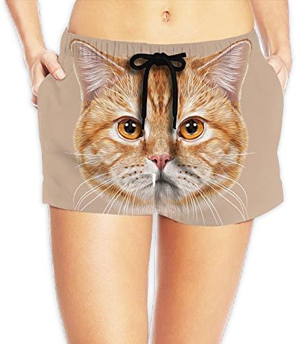Miss Lifelike Cat Head Cute Beach Shorts