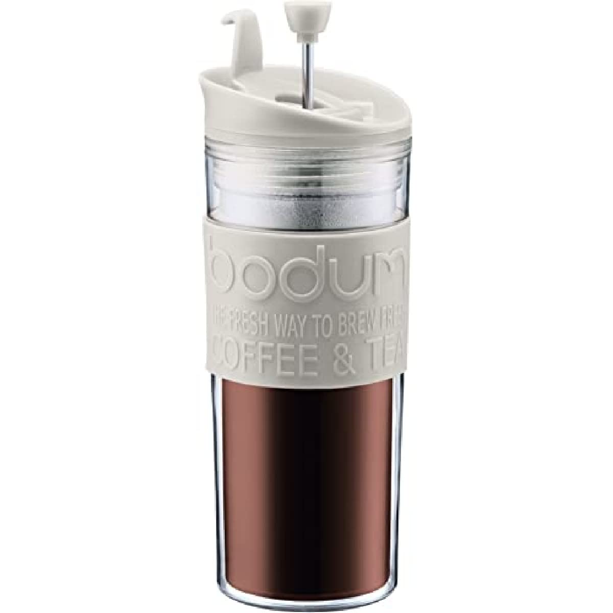 BODUM Travel Press Insulated Plastic Mug with Flip Lid 0.45 litres