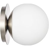 Hanaloa Wall Sconces, 1 Light Modern Globe Sconce in Brushed Nickel, Wall Light for Bedroom Bathroom Living Room & Hallway Va