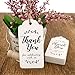 G2PLUS Thank You for Celebrating with Us Tags, 100PCS White Paper Thank You Gift Tags with String for Mother's Day, Wedding, Birthday, Graduation, Baby Shower Party Favors