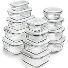 [26-Piece] Glass Storage Containers with Lids - Glass Food Storage Containers Airtight - Glass Containers With Lids - Glass Meal Prep Containers Glass Food Containers - Glass Lunch Containers