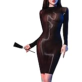 SSQKYZCSYZ Women's Oil Shiny Bodystocking Lingerie Dress Glossy Body Stocking Full Body Stocking for Women