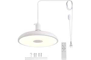 HOREVO Plug in Pendant Light Hanging Light Fixture for Kitchen Island 18W Farmhouse Adjustable Pendant Lighting with Color Change for Kitchen, Bar, Sink, Dining Room, Bedroom, Living Room, Entryway.
