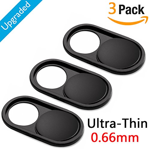 Webcam cover slider by cloudvalley, 3 pack 0.026in ultr…