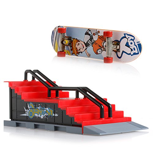 NNDA CO 1PC Skate Park Ramp Parts for Tech Deck Fingerboard Finger Board Ultimate Parks New (F) - Thumbnail 2