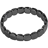 ZHLKHIOP Hematite Bracelet for Men, Black Hematite Bracelet, Stylish and Durable, Adjustable Fit for Comfort, Natural Stone Jewelry