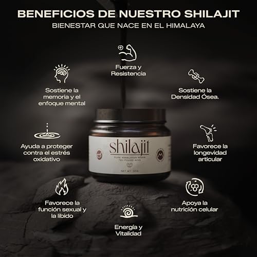 MIRACLE GOODS.® Pure Himalayan Shilajit | Natural Shilajit Resin with 76% Fulvic Acid +85 Minerals | Lab Certified, Heavy Metal Free | Renewed Vitality and Structural Strength