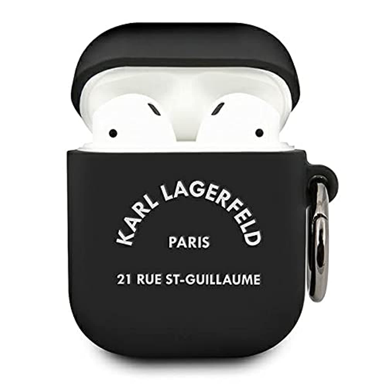 KARL LAGERFELD Lagerfeld KLACA2SILRSGBK Case for AirPods Silicone RSG Black