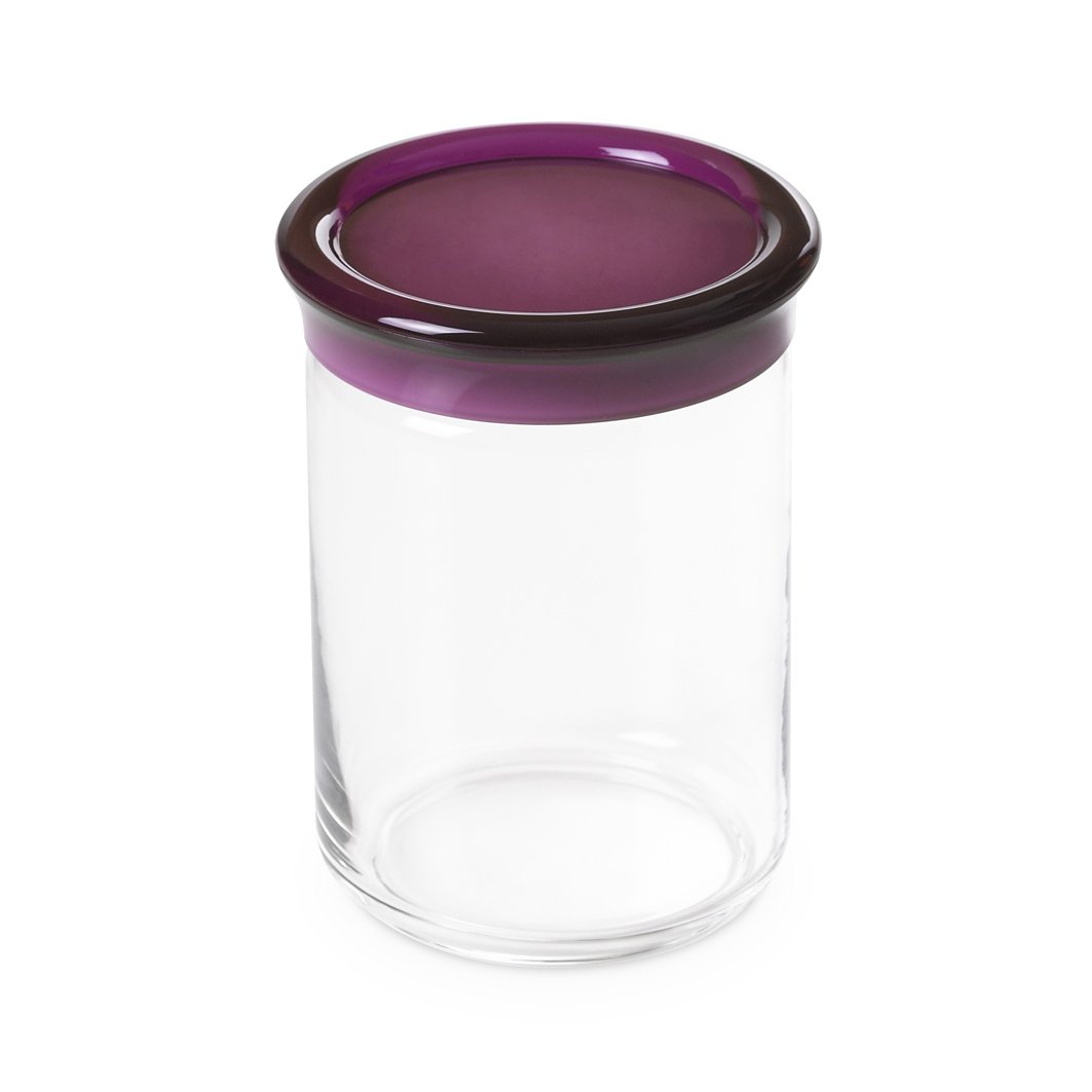 omada Design jar in PLASTIC with a plastic closing cap, 33,81 fl oz, 5,90 inch tall, Trendy Line, Purple