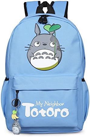 Cartoon My Neighbor Totoro Backpack Bag Cosplay Unisex School Backpack Computer Bag (blue)