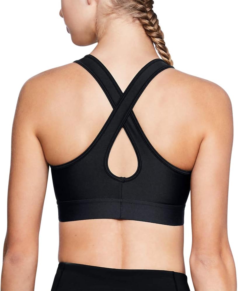 Under Armour Women's HeatGear Armour Mid Impact Crossback Sports Bra: Clothing
