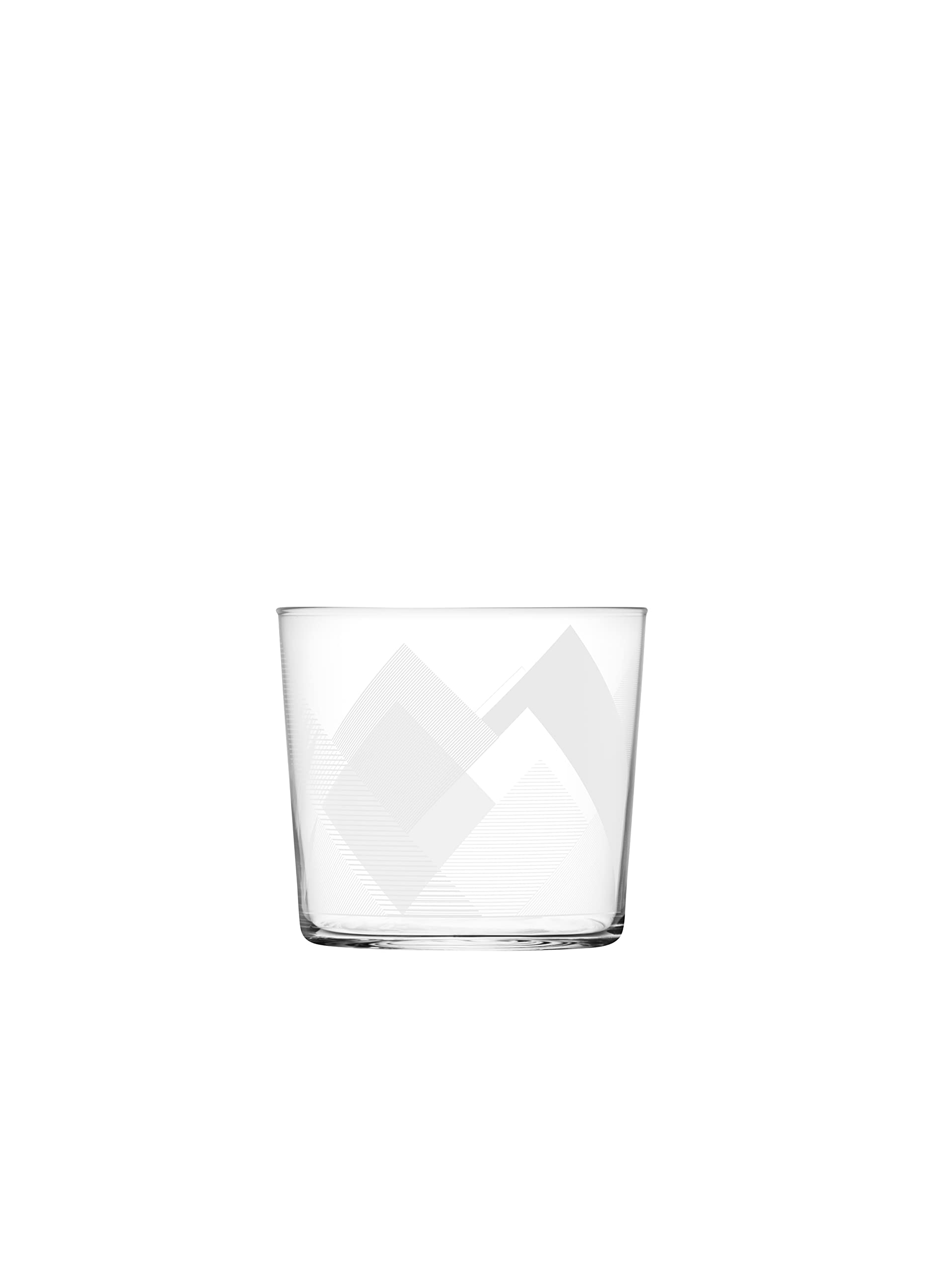LSA International Peaks Tumbler 310ml Frost | Set of 4 | Mouthblown & Handmade Glass | PK01