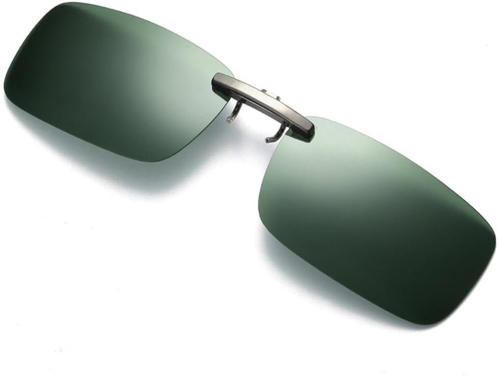 Detachable Night Vision Lens Driving Metal Polarized Clip On Glasses Rimless Sunglasses