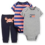Carter's Baby Boys 3 Piece Bodysuit & Pant Set (Crabby)