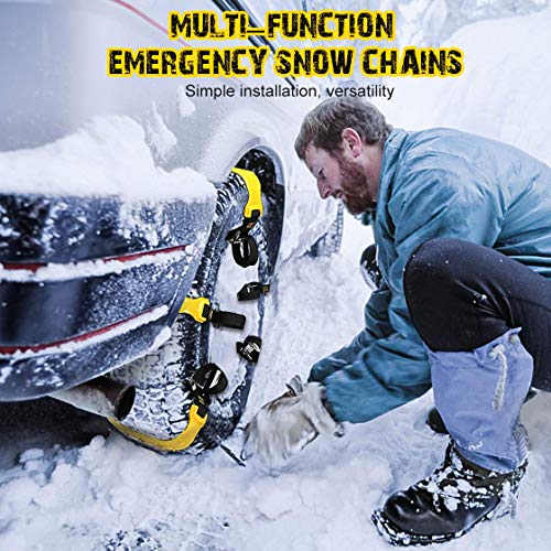 FairyMe Tire Chains Car Safety Chains Cable Traction Mud (Yellow Narrow) - Thumbnail 5