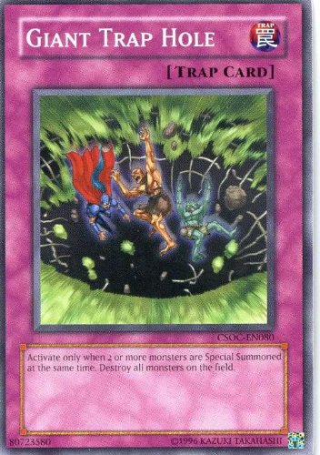 Yu-Gi-Oh! - Giant Trap Hole (CSOC-EN080) - Crossroads of Chaos - Unlimited Edition - Common