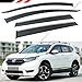 Premium Smoke Tinted Window Visor Rain Guard W/Chrome Trim & Clips Compatible with 2017-2022 Honda CR-V CRV
