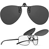 Goiteia Polarized Flip up Clip on Sunglasses over Prescription Glasses for Fashion Men Women