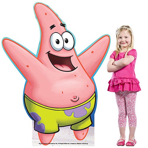 4 ft. 11 in. Patrick Star Spongebob Squarepants Standee Standup Photo Booth Prop Background Backdrop Party Decoration Decor Scene Setter Cardboard Cutout