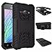 Galaxy J1 Ace Case , IVSO Samsung Galaxy J1 Ace Hybrid KickStand Case for Samsung Galaxy J1 Ace J110M 2015 Release Smartphone. (Black)
