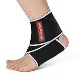fitglam Open Heel Ankle Support/Ankle Brace for Pain Relief, Breathable Elastic Ankle Wrap for Preventing Sprains, One Size Fits All, Ideal for Basketball, Football, Running, Sports Enthusiast, Gray