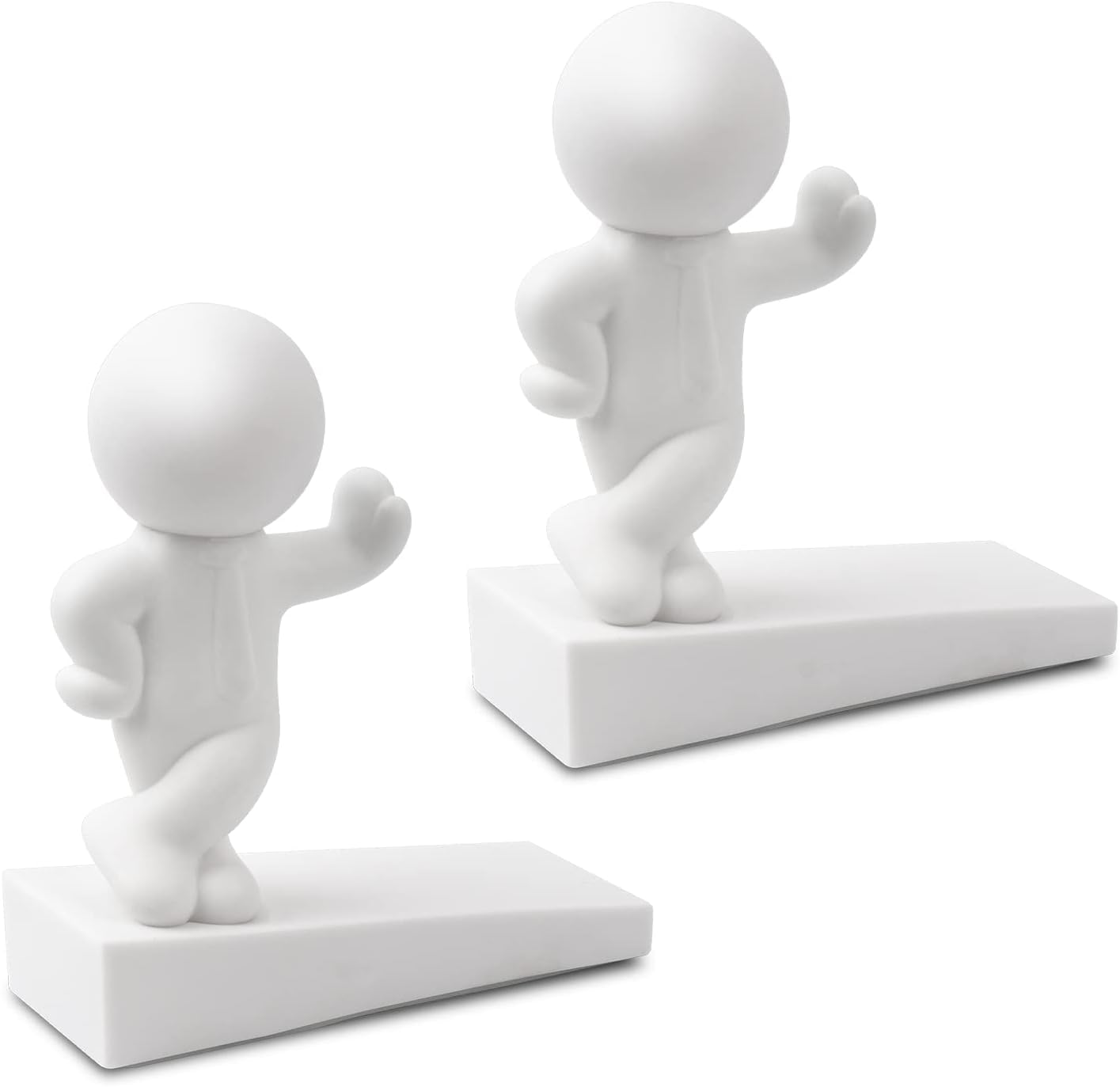 Omoojee Cute Door Stop, 2 Pcs Decorative Door Stopper, Effective to Hold Your Door Open, White (Patented) — image 1