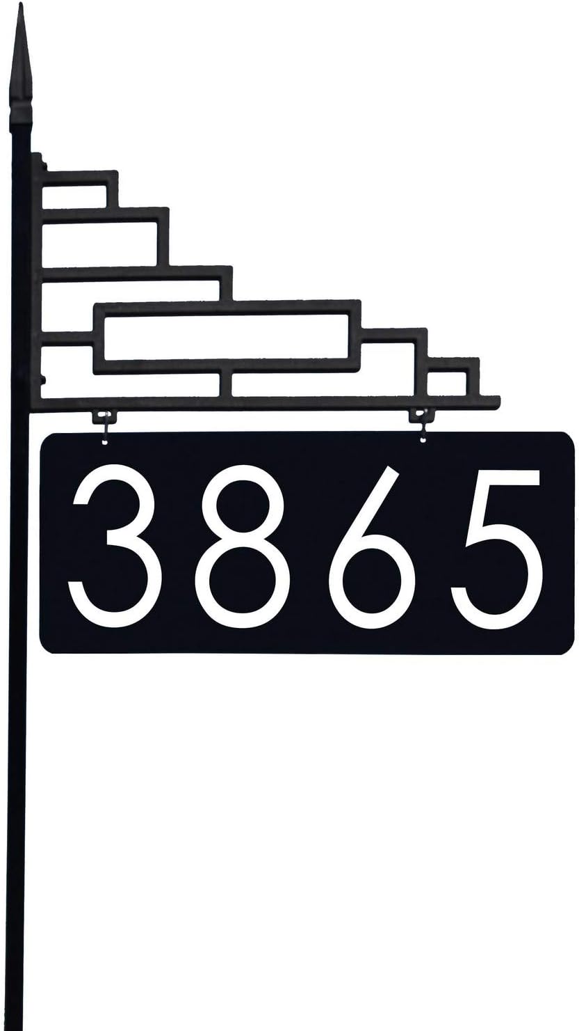 Address Signs - Address America USA Handcrafted Extra Large Contemporary Reflective 911 Yard Address Sign - 6