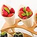 7-IN Pinewood Serving and Tasting Cone: Perfect for Appetizers and Finger Foods at Home Parties or Catering Events – Food-Safe Wood Food Cone – Eco-Friendly and Disposable – 200-CT – Restaurantware