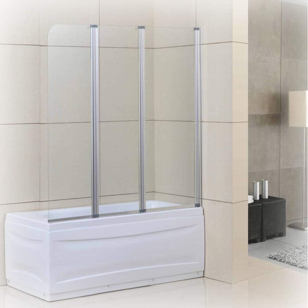 Goodyo Pivot Glass Shower Door 51x55 inch Hinged 3 Folding Semiframe