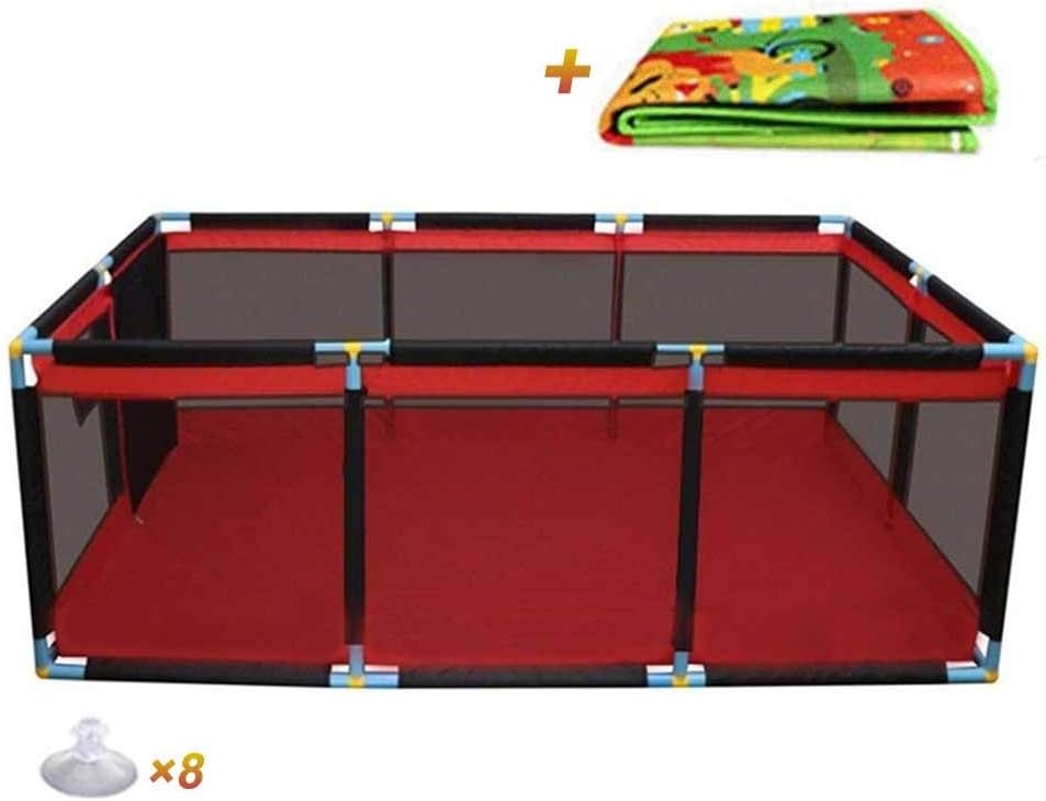 10-Panel Baby Playpen Toddler Play Pen with Crawling Mat, Kid's Safety Activity Center, Extra Large 190x128x66cm