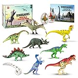 Athena Futures Dinosaur Toys [18 Items Super Set] Toys Boys Girls Kids - 3, 4, 5, 6 Year Old Age Gift Jurassic Age Park Large Big 2 T Rex, Spinosaurus, Raptor, Egg, Book, Stickers, Playset (6