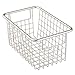 mDesign Modern Farmhouse Deep Metal Wire Storage Organizer Bin Basket with Handles for Kitchen Cabinets, Pantry, Closets, Bedrooms, Bathrooms, Laundry Rooms, Garages - 5.25
