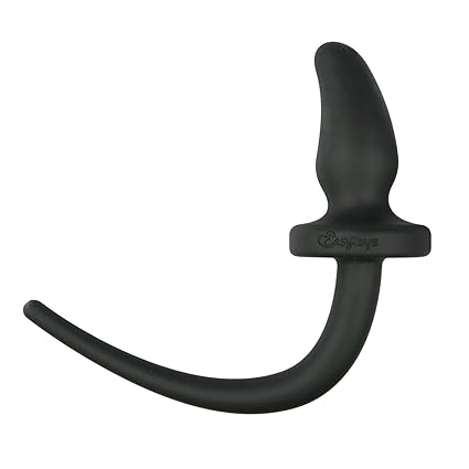 EasyToys Fetish Collection - Dog Tail Analplug – 25 cm- Aus weichem Silikon - Schwarzer Hundeschwanz - Für ein spannendes Rol